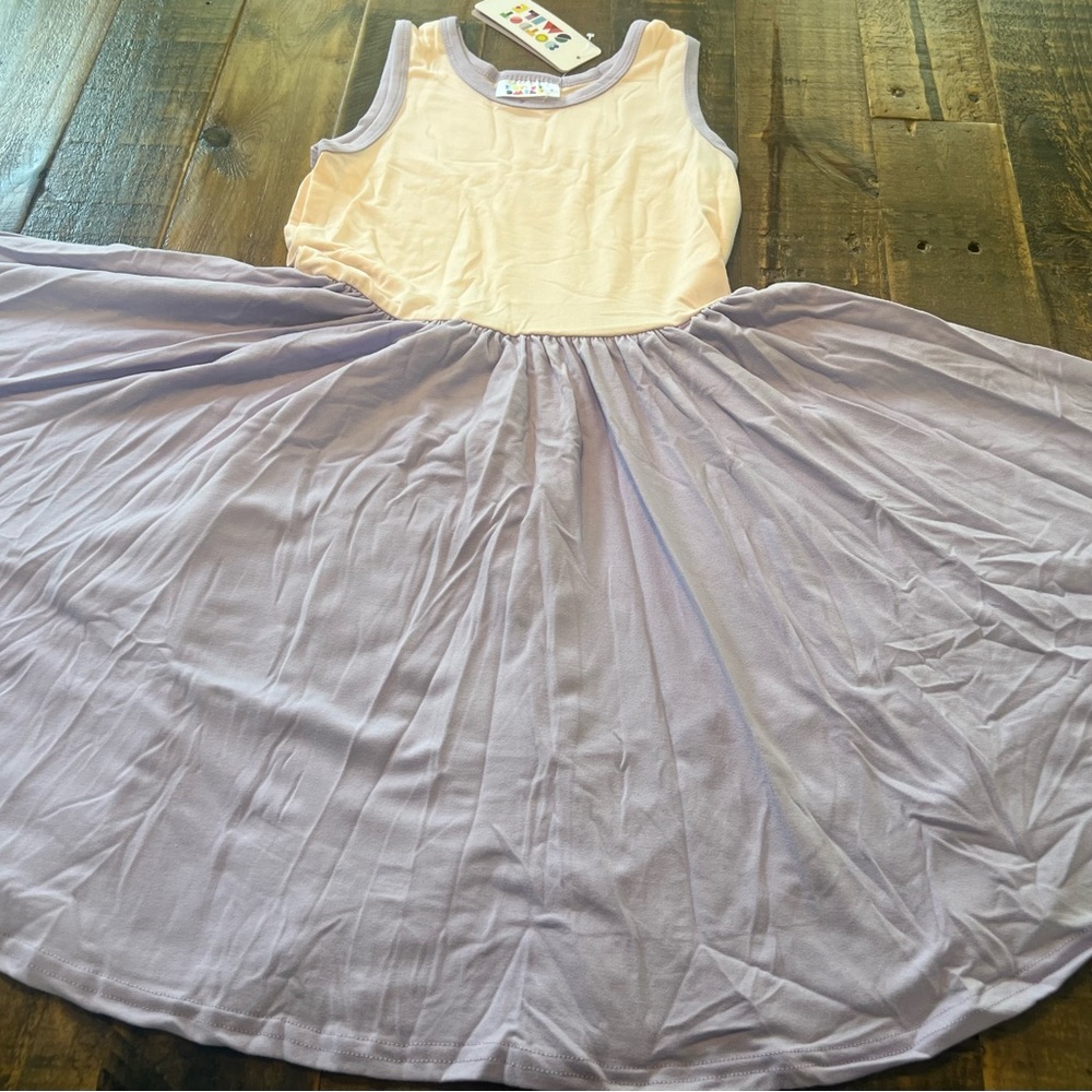 Dot Dot Smile size 7 girls color block tank twirl dress new